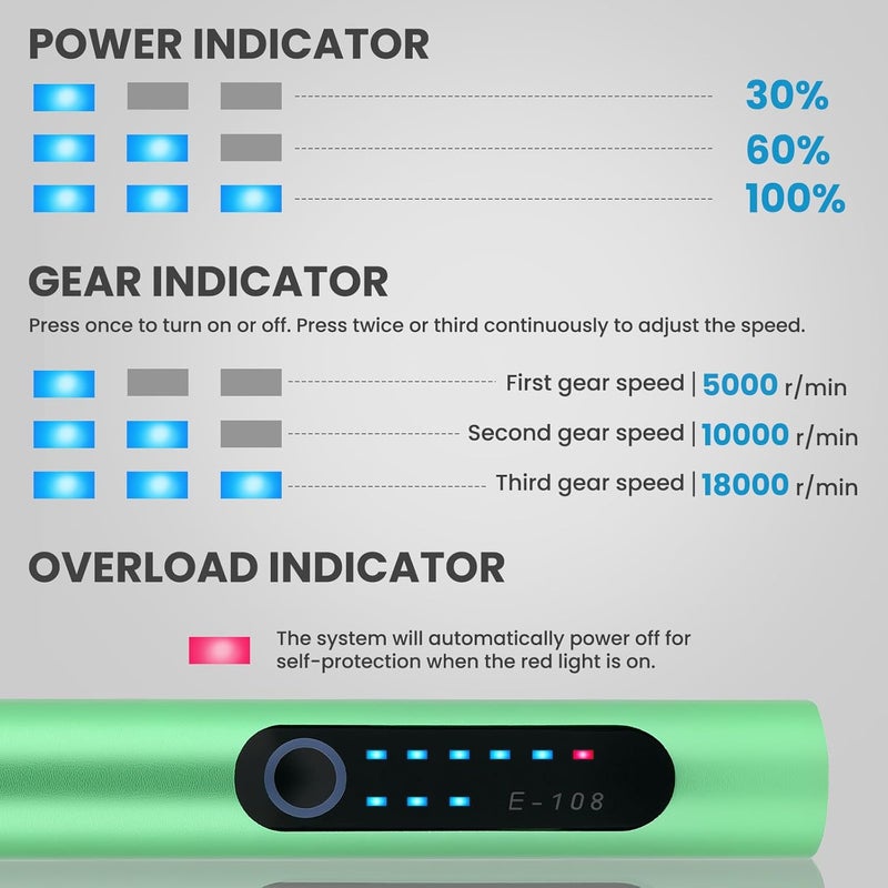 Timntts Electric Engraving Pen with 37 Bits, USB Rechargeable Cordless Etching Engraving Tool, Portable DIY Rotary Engraver for Jewelry Wood Glass Stone Carving (Green) - Image 4